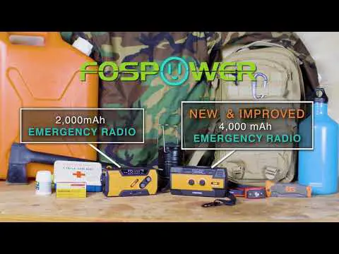 FosPower Emergency Solar Crank Weather Radio (New & Improved!) [2020]