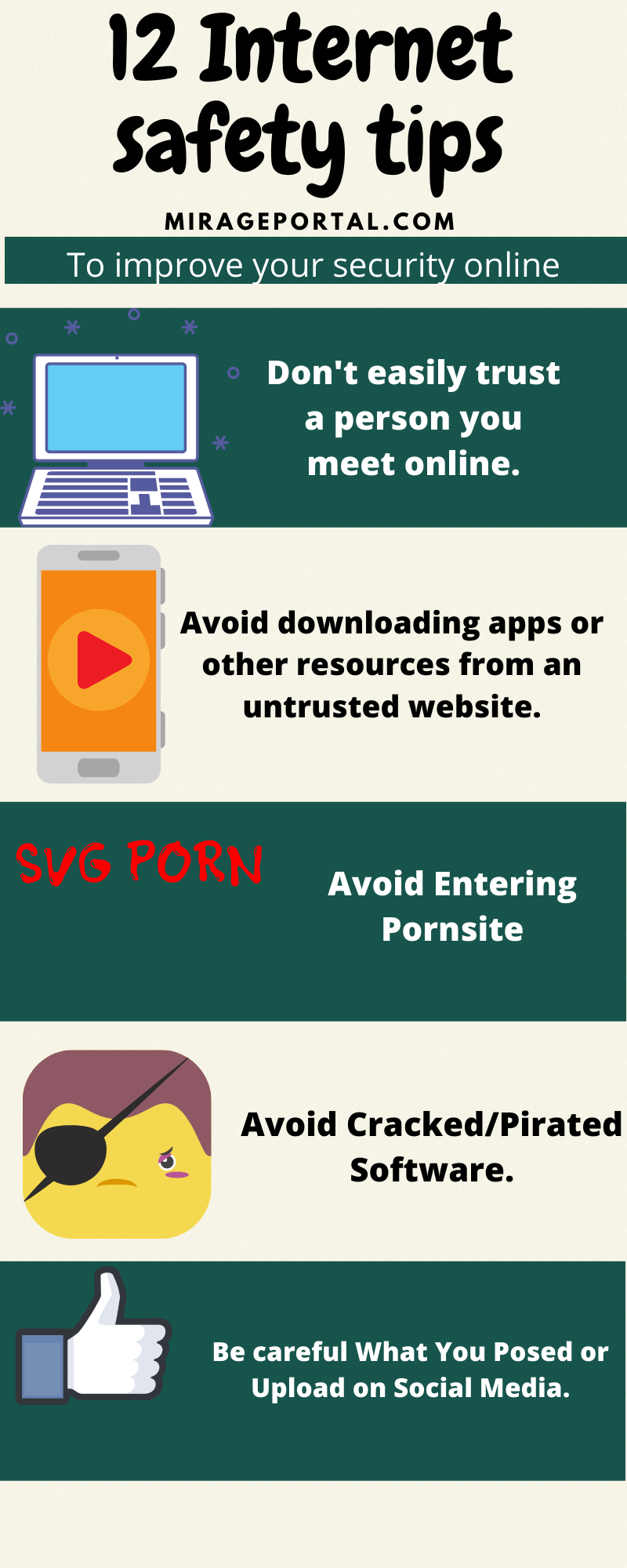internet safety tips infographics