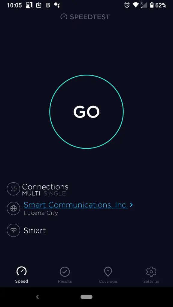 Ookla speed test, one of the best android apps