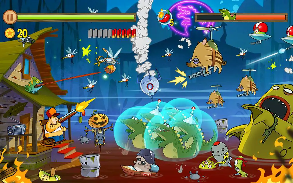 best offline android games, swamp attack