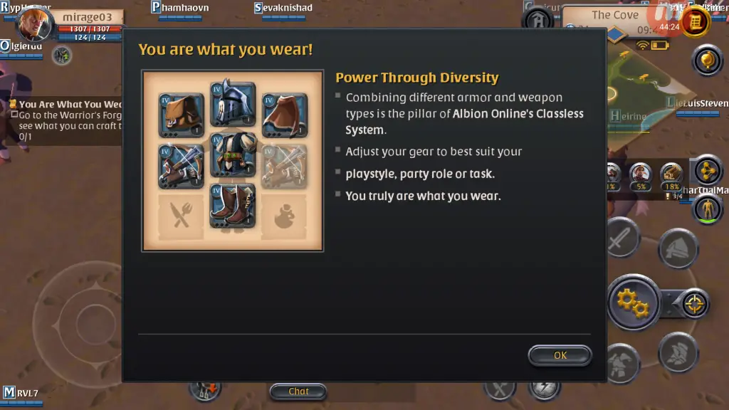 gears and weapons in albion online