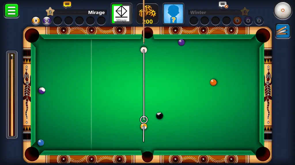 8 Ball pool mobile gameplay