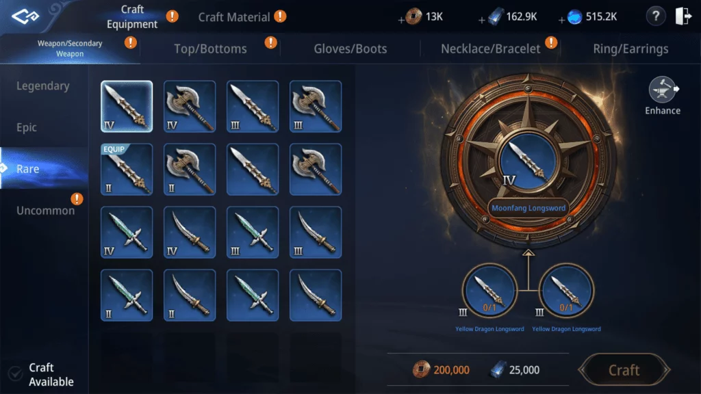 Mir4 stats weapon