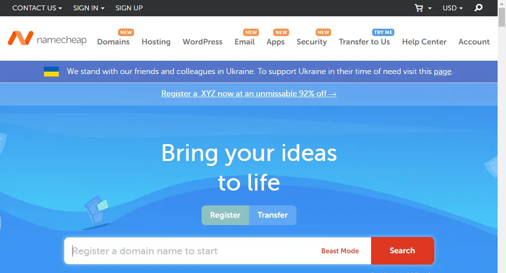 buying domain names on namecheap