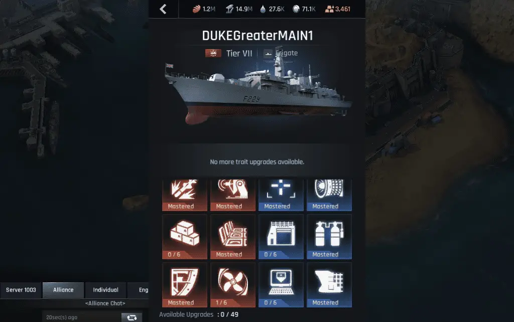 ship guide traits upgrade