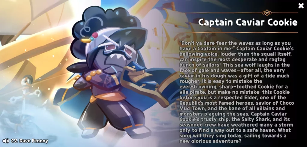 captain caviar cookie story