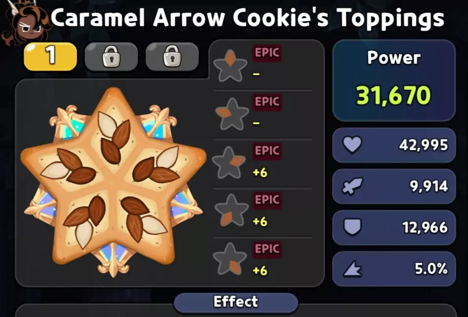 caramel arrow cookie toppings full set of solid almond