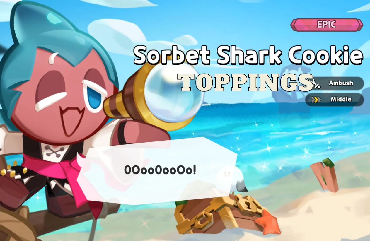 sorbet shark cookie toppings
