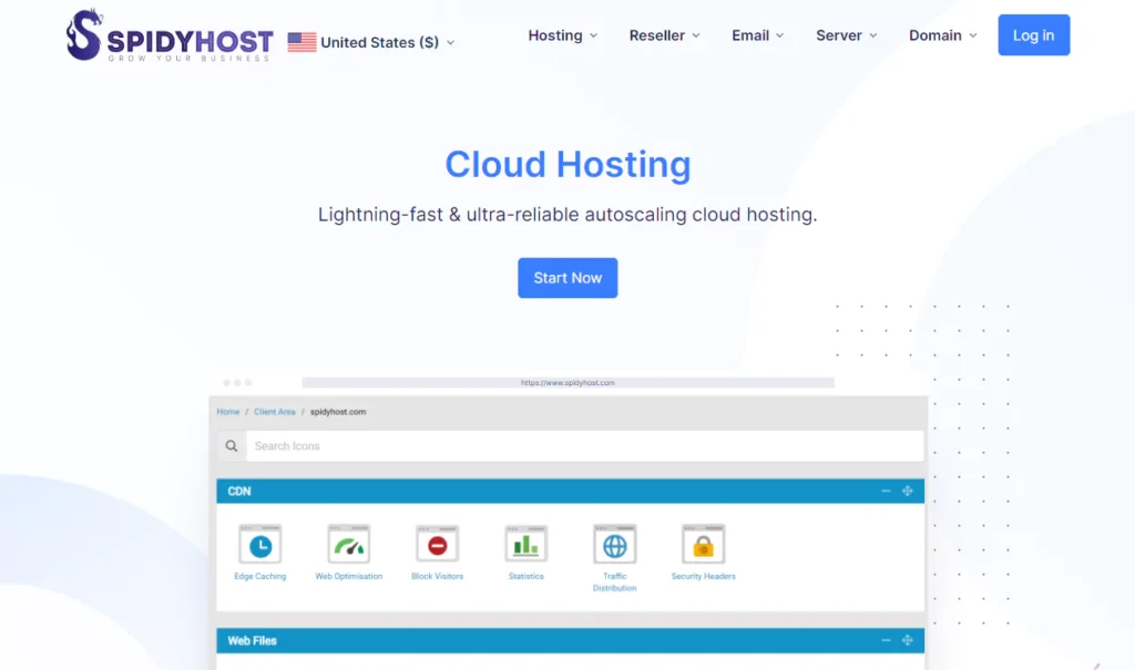 spidyhost cheap cloud hosting for wordpress