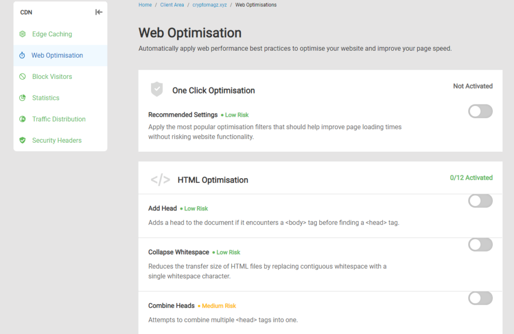spidyhost web optimization tools