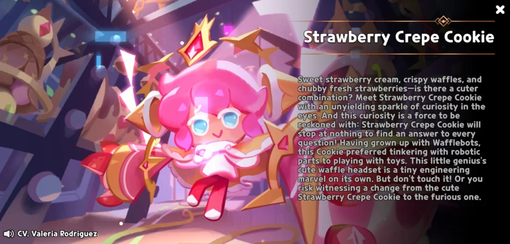 strawberry crepe cookie story
