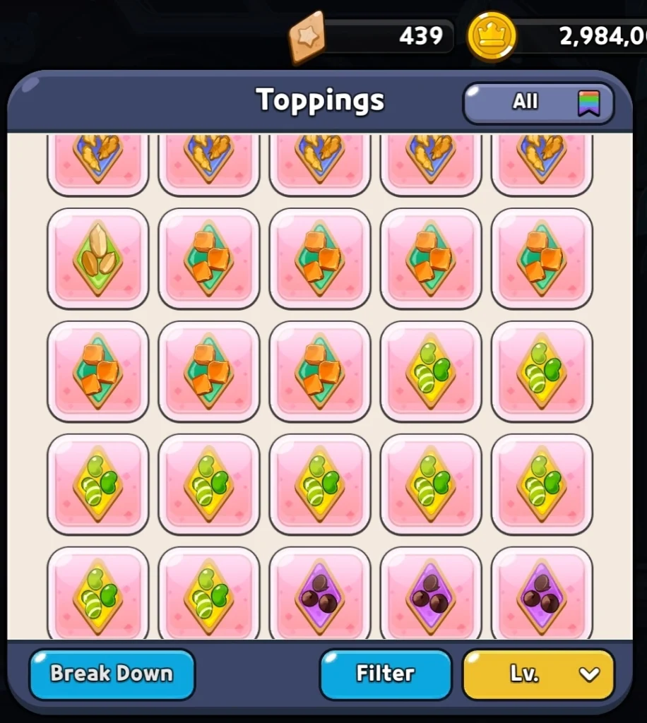 Cookie run kingdom toppings guide: Types of toppings