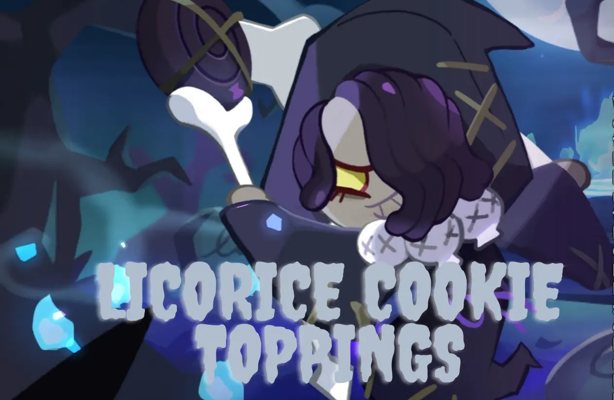 Licorice Cookie Toppings