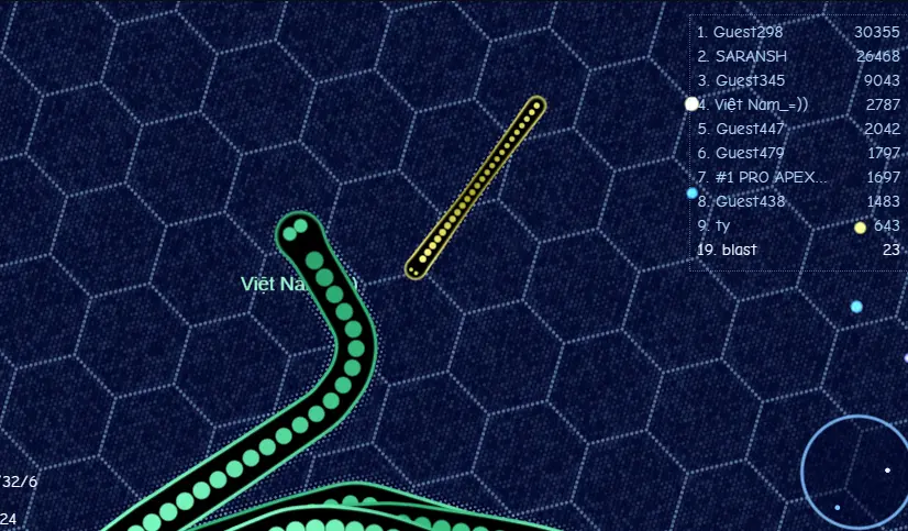 gulper.io snake multiplayer browser game