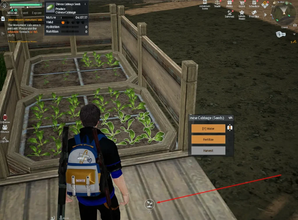 how to plant in farmland in undawn step 1