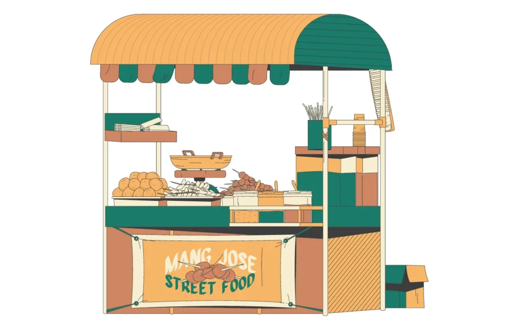 Selling Food and Drinks illustration