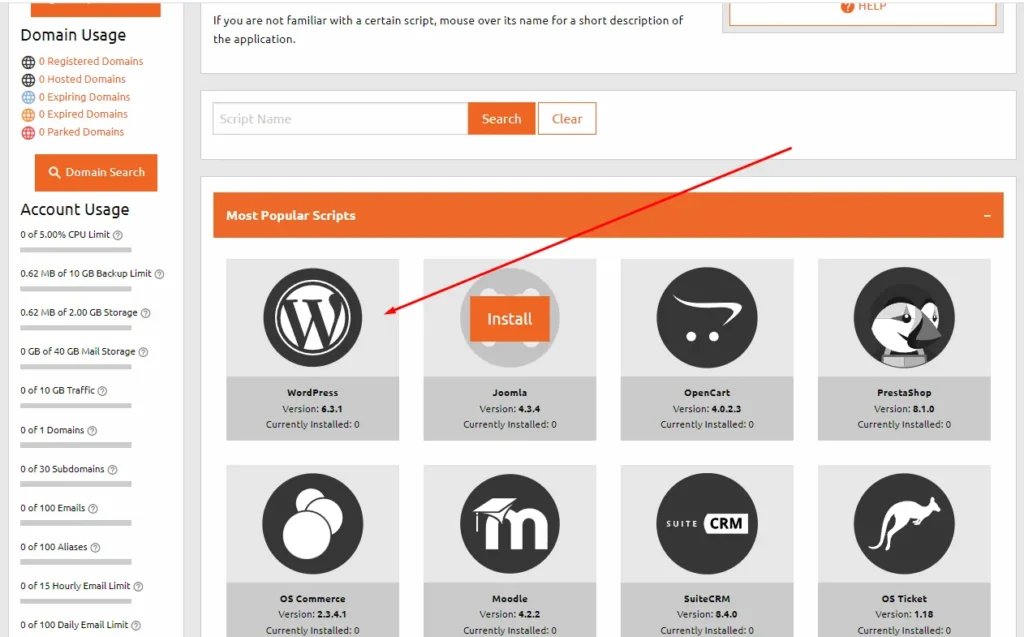 how to install wordpress on exclusive hosting step 4