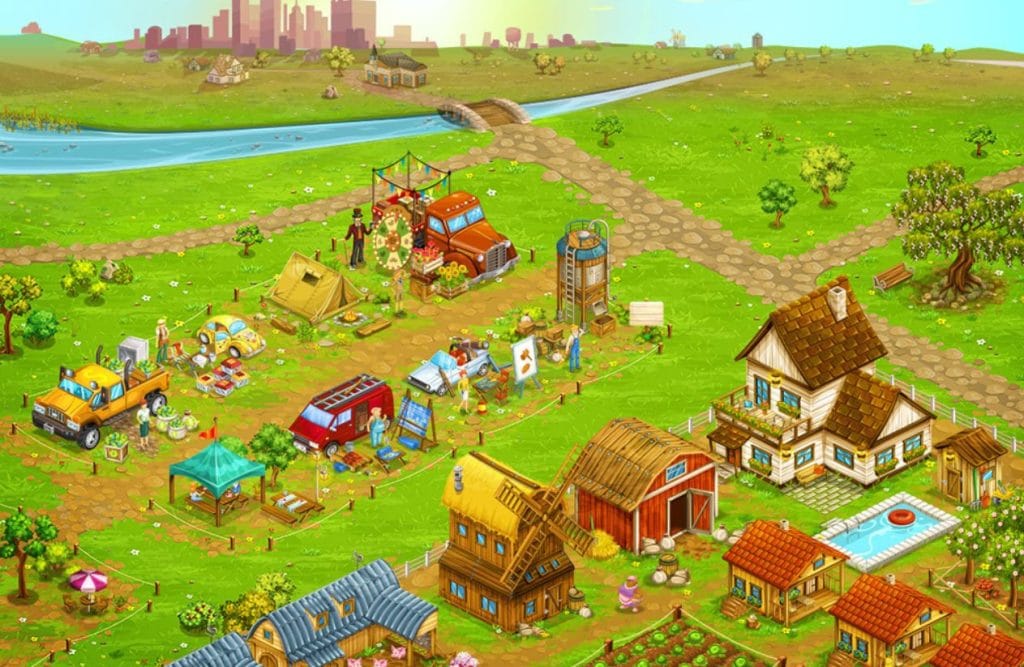 big farm, games like farmville